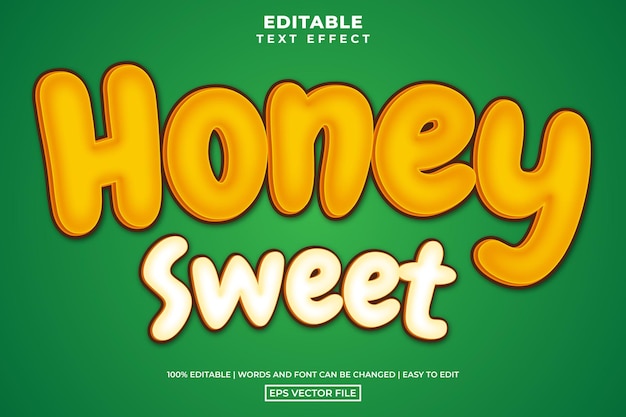 Fun honey sweet editable text effect