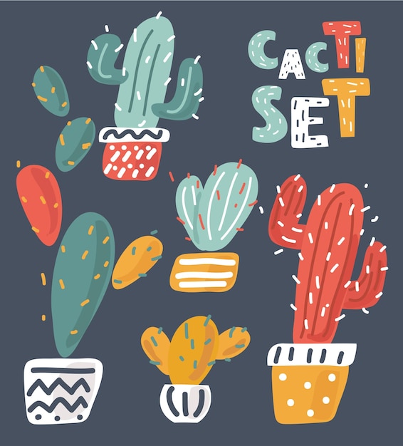 Fun patch cactus set