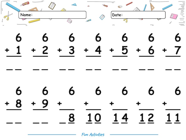 Fun Summation game of number six