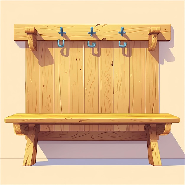 Functional entryway bench with hooks