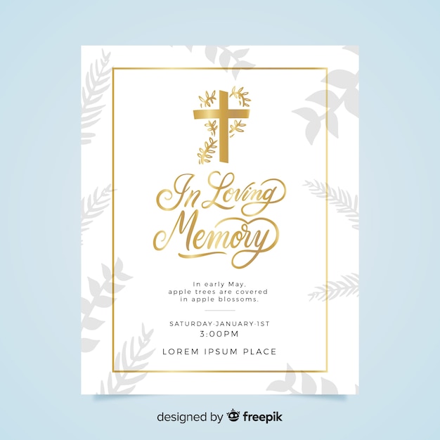 Funeral card template