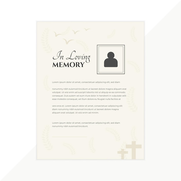 Funeral Card Template