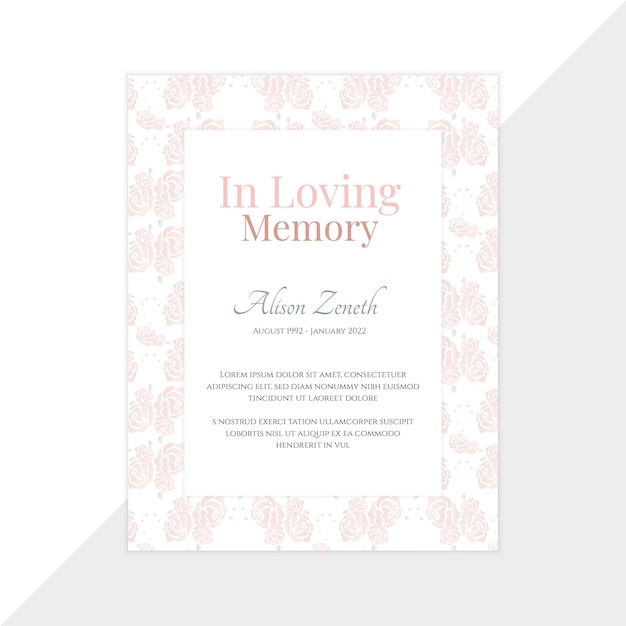 Funeral Card Template