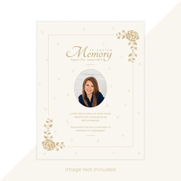 Funeral Card Template