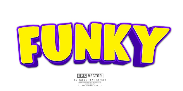 Funky 3d Editable Text Effect Vector With Background