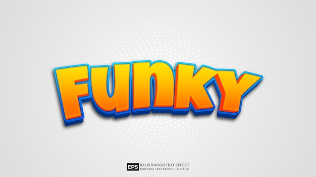 Funky editable text effect font