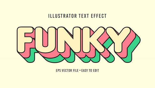 funky text style editable vector eps text effect