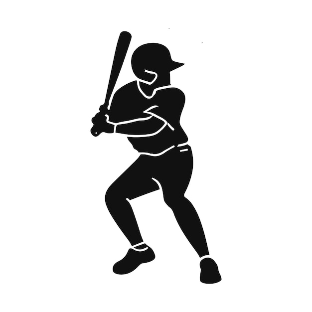 funny Baseball young player silhoutte