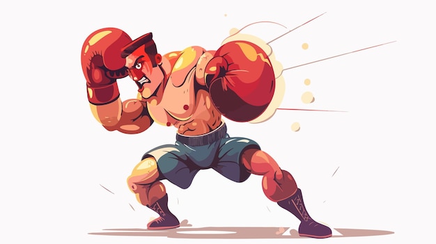 Vector funny boxer caricature man punching punchball 46 keywords adobe stock photos