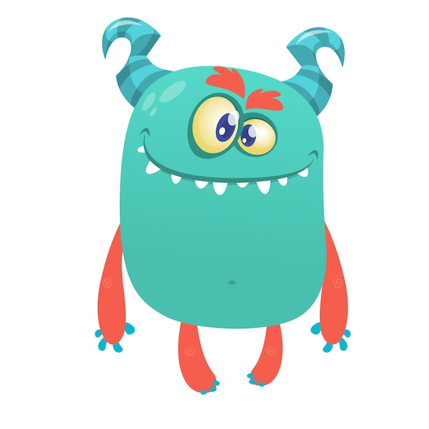 Vector funny cartoon alien character design