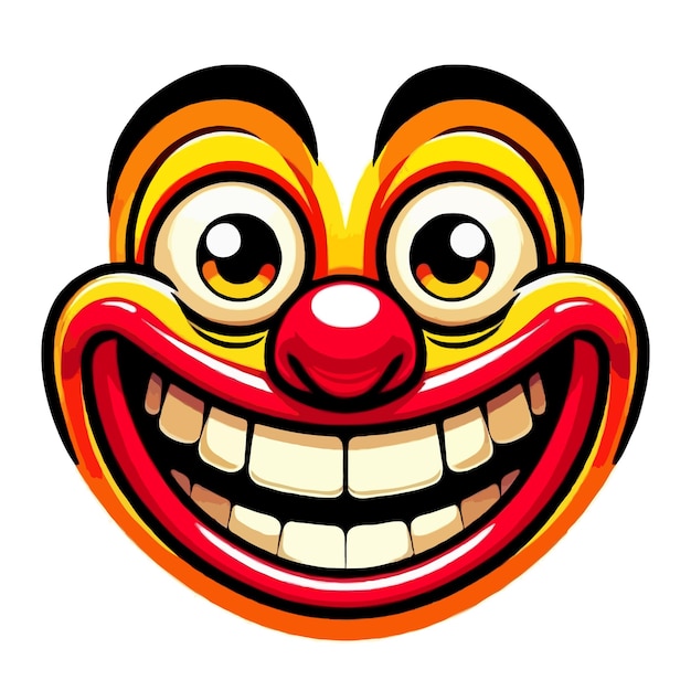 Vector funny cartoon face or emoji for jokes day