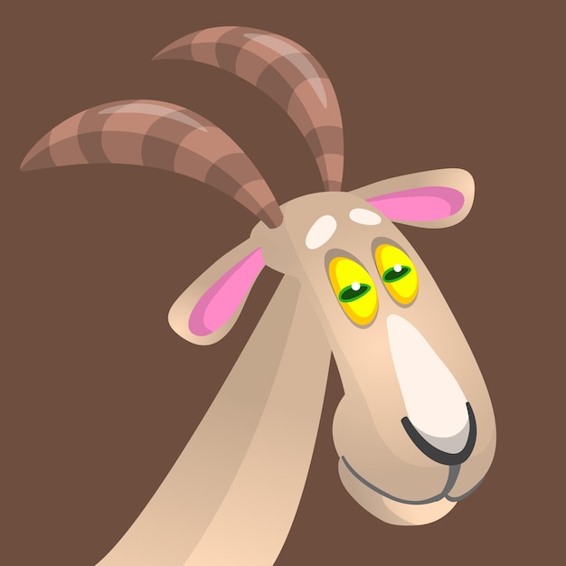 Funny cartoon goat illustration