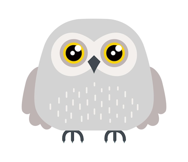 Funny Cartoon Owl Bird Vector illustration