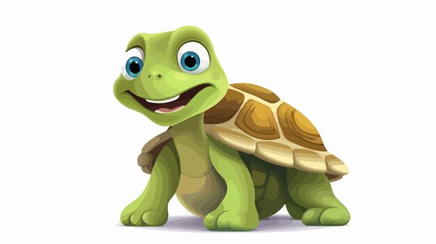 Vector funny cartoon tortoise vector illustration