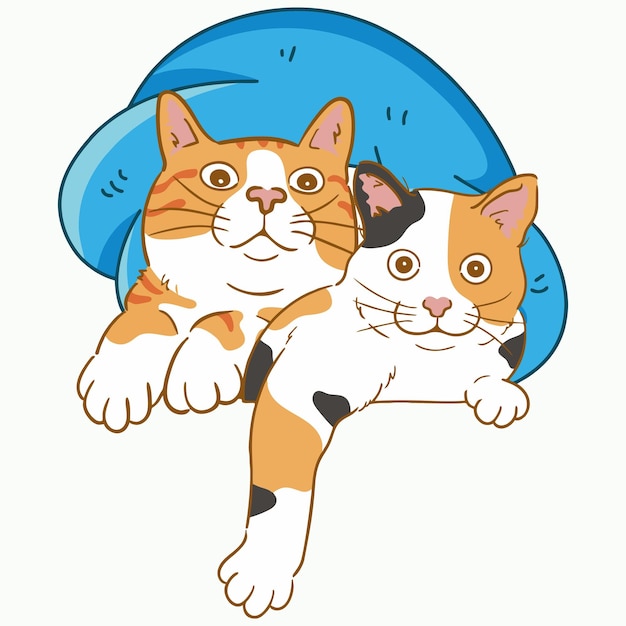 funny cat illustration