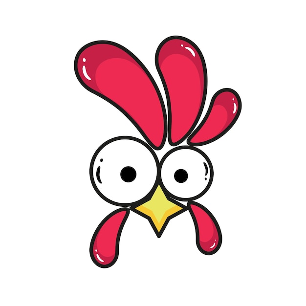 Funny Chicken or Turkey Character Cartoon