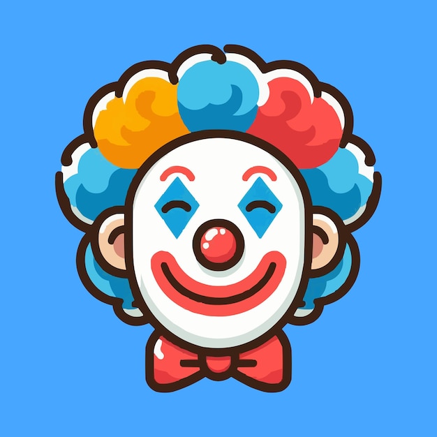 Vector funny clown face vector