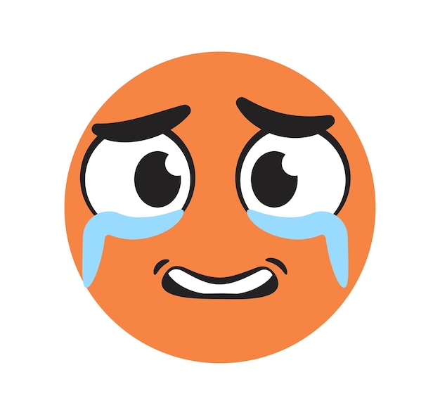 Funny crying emoticon