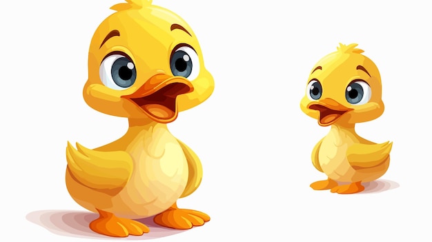 Funny and Cute Duck Cartoon Character Vector