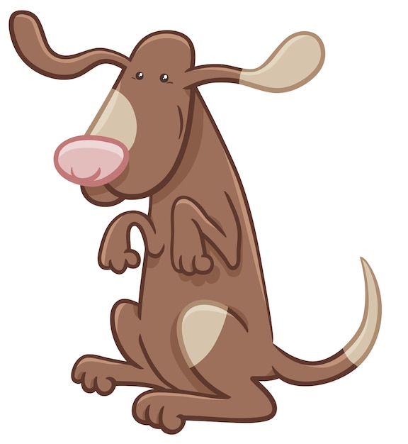 funny dog cartoon character