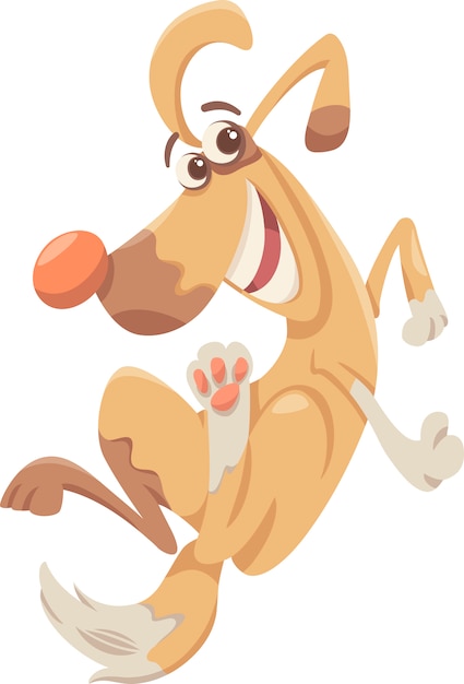 Vector funny dog cartoon illustration