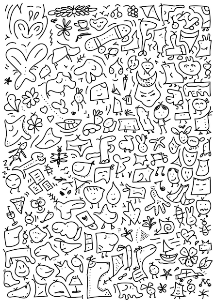 Funny Doodles Doodles Collection Fantasy doodle shapes