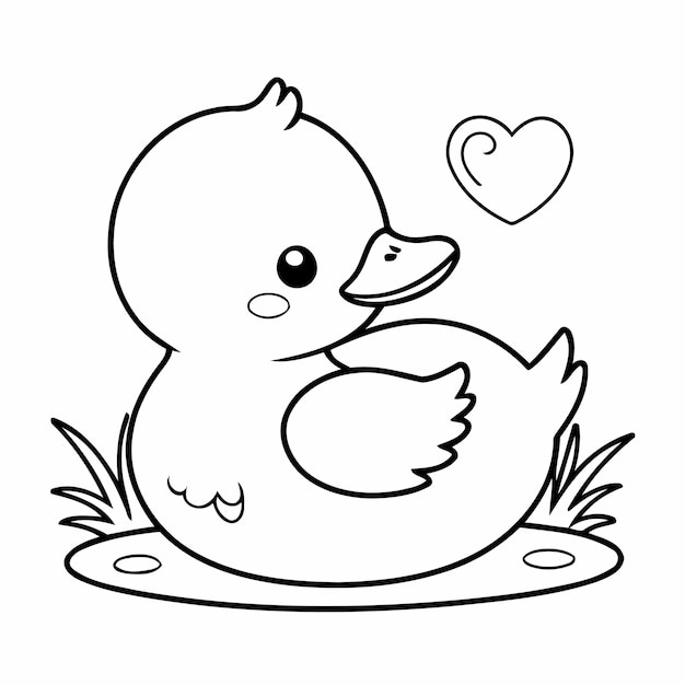 Vector funny duck for toddlers