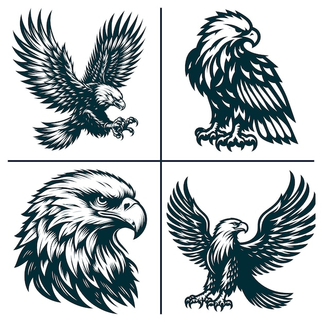 Funny Eagle silhouette Files Bundle Eagle Svg Bundle Eagle Veteran Vector Files Eagle Svg for Cricut