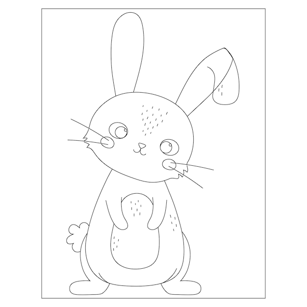 Funny Easter Coloring pages for kids printable vector