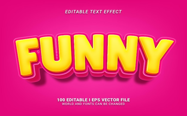 Funny editable text effect design