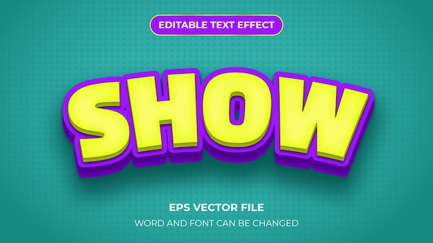 Funny editable text effect template