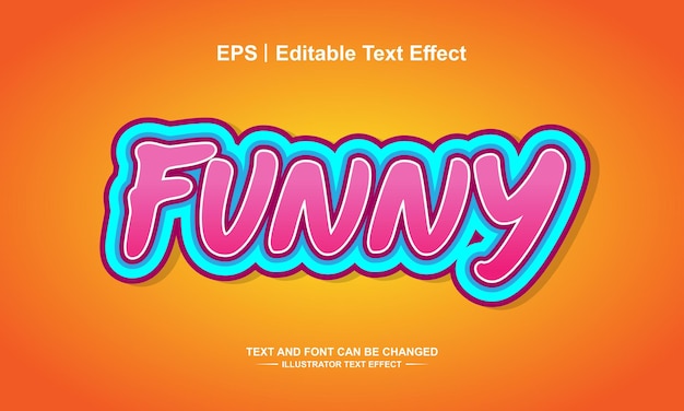 Funny editable text effect