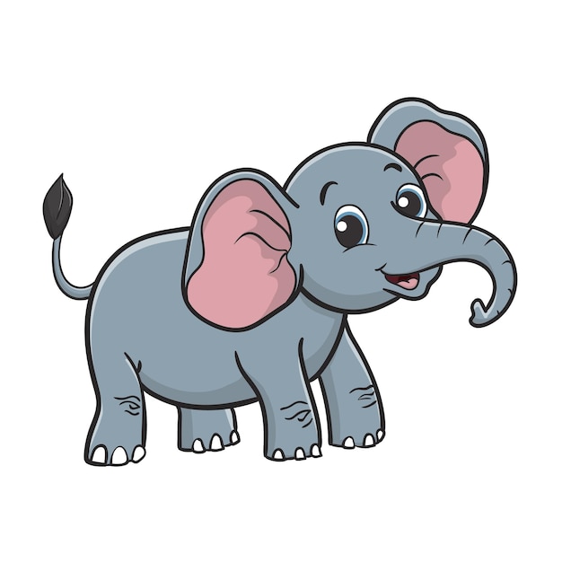 Funny elephant cartoon