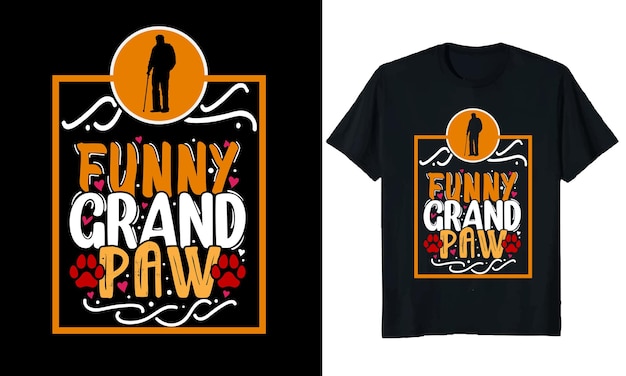 funny grandpa typography t shirt design