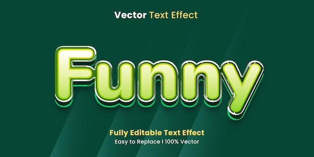 Funny Green Text Style Effect with Editable Text