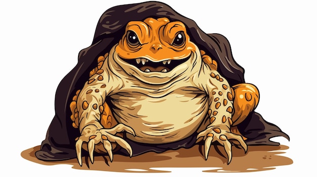 Funny Halloween Toad Illustration