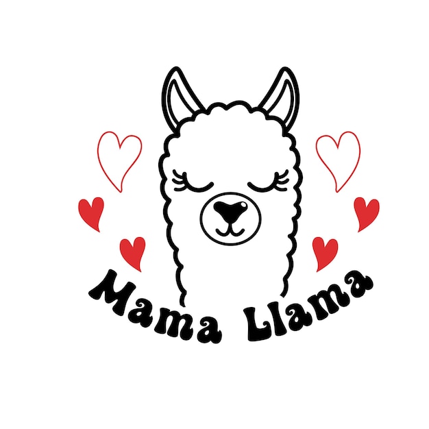 Funny Llama SVG design