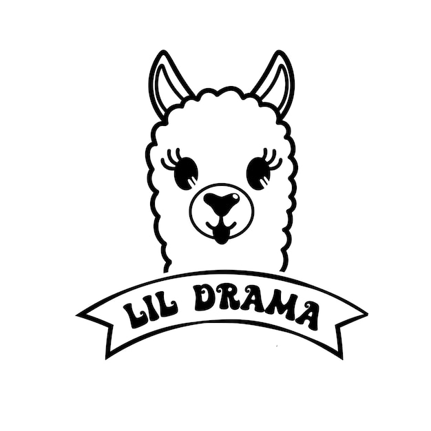 Funny Llama SVG design