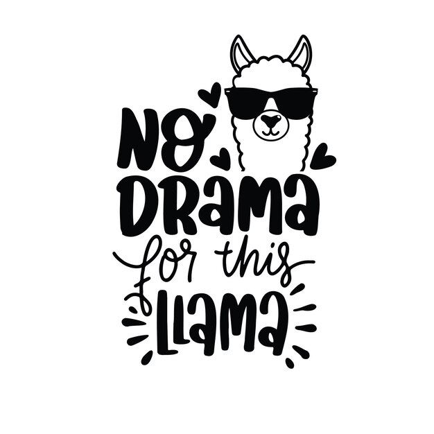 Funny Llama SVG Quotes design