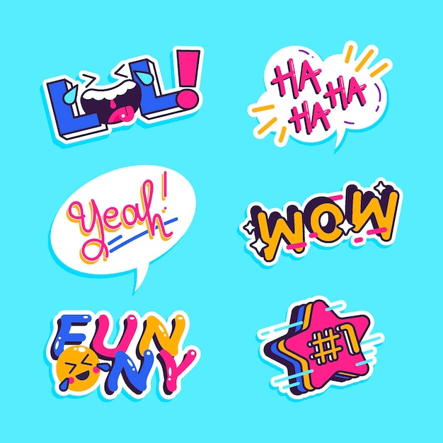 Funny lol stickers concept