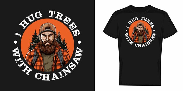 Vector funny lumberjack woodworker quotes vector design graphics for tshirt prints