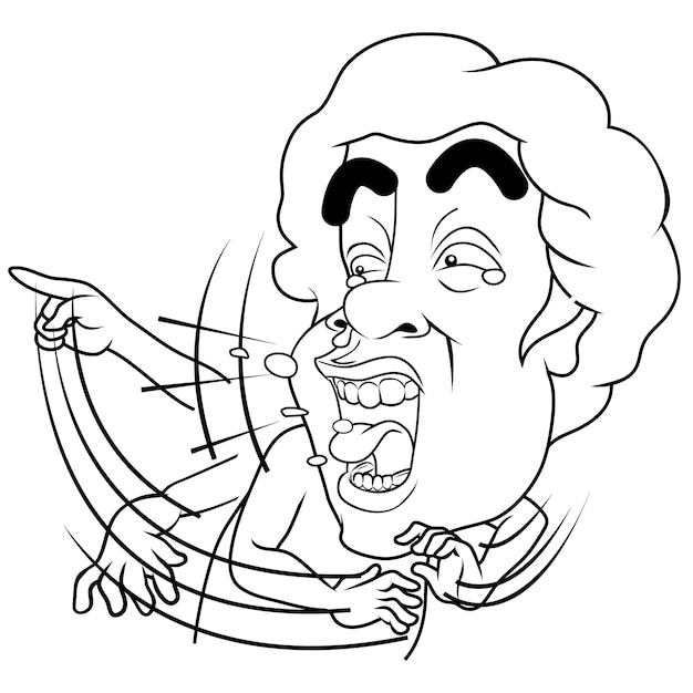 Funny man cartoon character coloring page 39