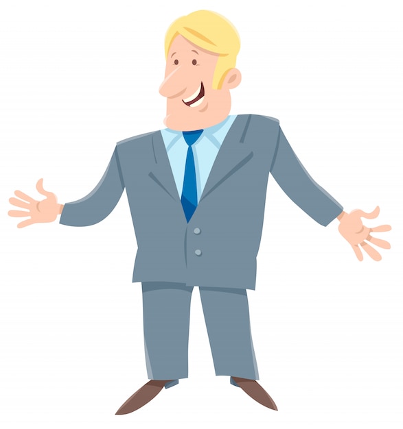 Funny Man or Manager Businessman Character