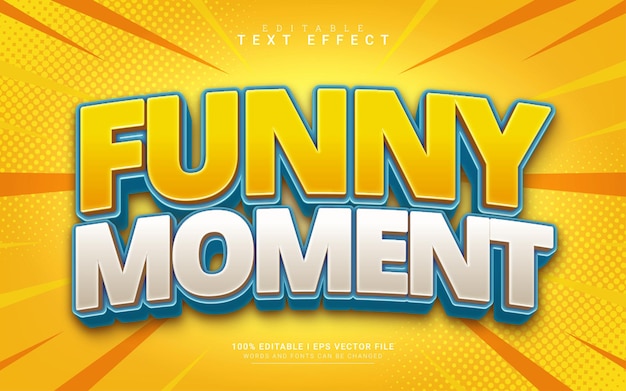 Funny moment cartoon 3d style text effect