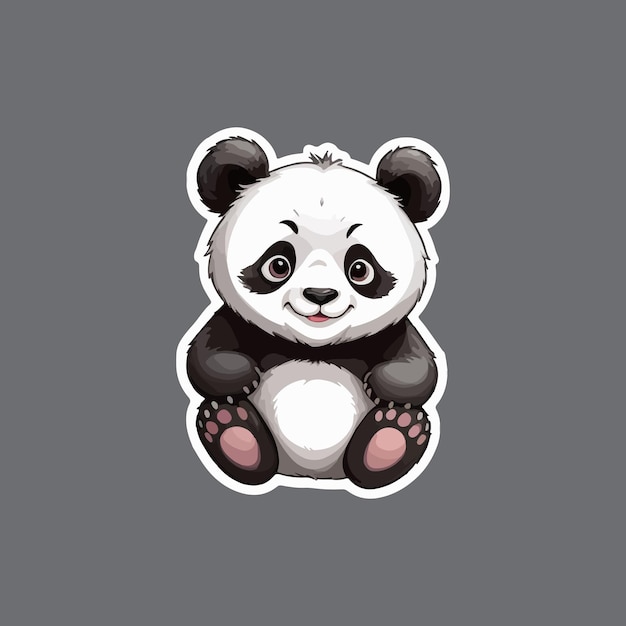 Funny Panda Vector Sticker