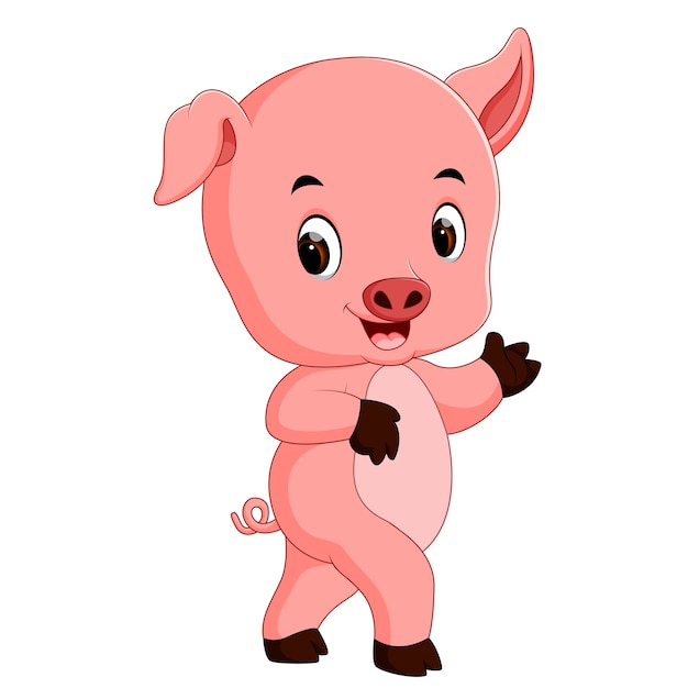 funny pig cartoon