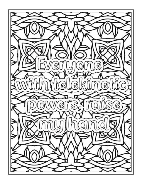 Funny Quotes Coloring Page For KDP interior