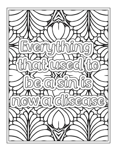 Funny Quotes Coloring Page For KDP interior