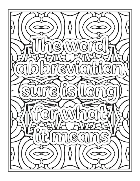 Funny Quotes Coloring Page For KDP interior