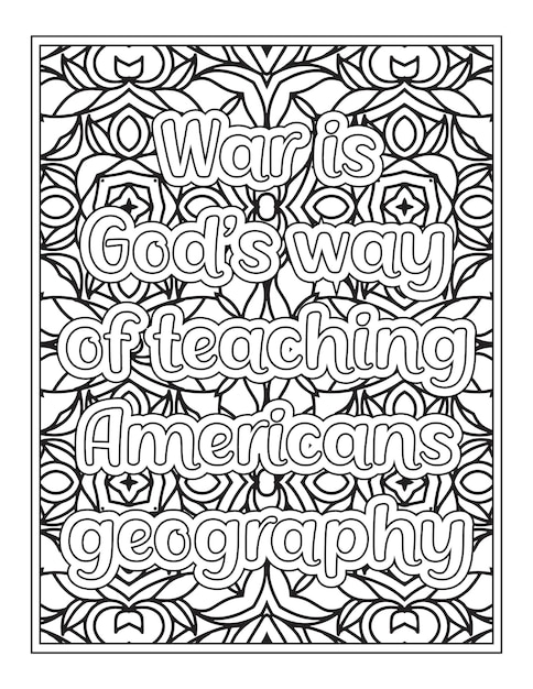 Funny Quotes Coloring Page For KDP interior